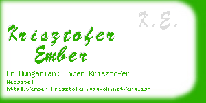 krisztofer ember business card